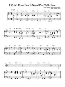 I wish i knew how it would feel to be free - Nina Simone (Piano-Vocal-Guitar (Piano Accompaniment))