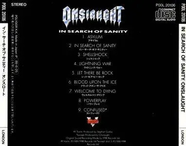 Onslaught - In Search Of Sanity (1989) [Japan 1st Press]