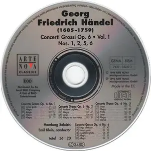 Handel - Hamburg Soloists - Concerti Grossi Op. 6 Vol. 1 (1995)