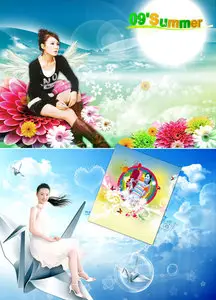 PSD templates - Beautiful girls 6