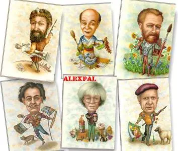 Caricatures by Kathryn Hewitt