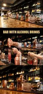 Stock Photo - Bar with Alcohol Drinks