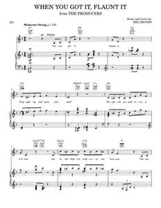 When You Got It, Flaunt It - Mel Brooks, The Producers Musical (Piano-Vocal-Guitar)