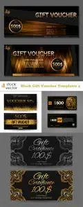 Vectors - Black Gift Voucher Templates 4