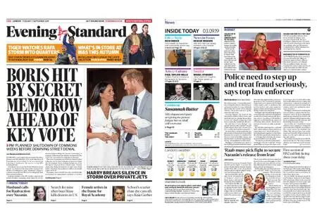 London Evening Standard – September 03, 2019