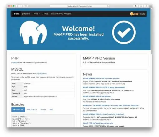 MAMP PRO 4.2.1 macOS