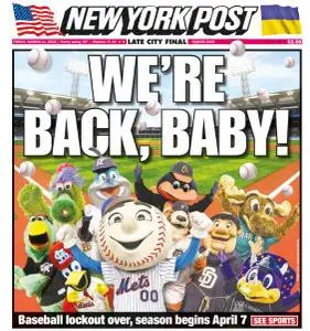 New York Post - March 11, 2022
