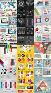 54 Infographics Vector Elements Set 1