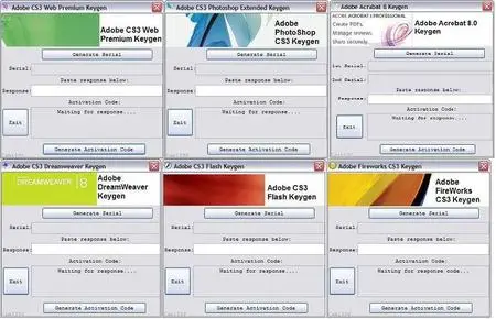 Adobe CS3 Products Pack : Keygen + Activation 