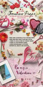 CreativeMarket - Feminine Props&Premade Scene MockUp