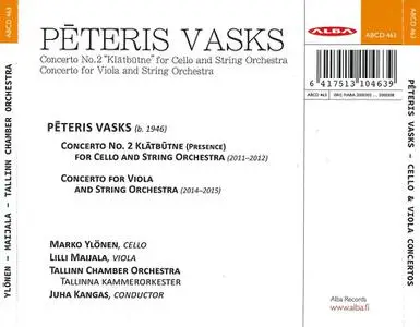 Juha Kangas, Tallinn Chamber Orchestra - Pēteris Vasks: Cello & Viola Concertos (2021)