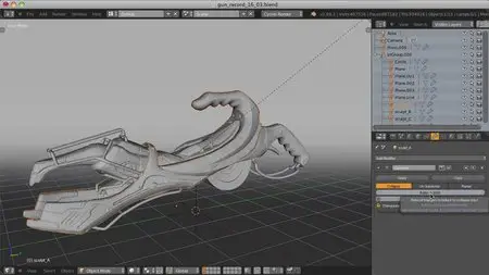 CGCookie: Sculpting a Sci-Fi Weapon in Blender (2013)