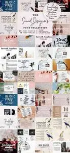 Best of Ana's Fonts Bundle + logo templates 3515764