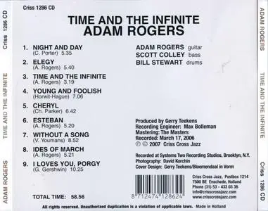 Adam Rogers - Time And The Infinite (2007) {Criss Cross}