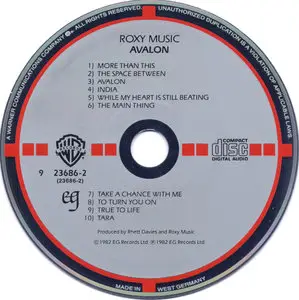 Roxy Music - Avalon (1982)  [W.German Target CD]