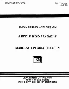 Airfield Rigid Pavement - Mobilization Construction - Engineering and Design (EM 1110-3-142)