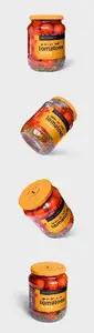Clear Glass Jar With Tomatoes Mockup