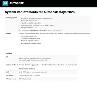 Autodesk Maya 2026.1 with Updated Extensions