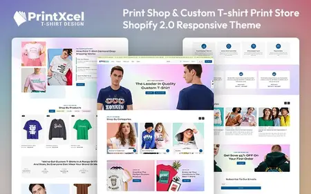 Printxcel - T-shirt Printing Fashion Shop Multipurpose Shopify 2.0 Responsive Theme Shopify Theme