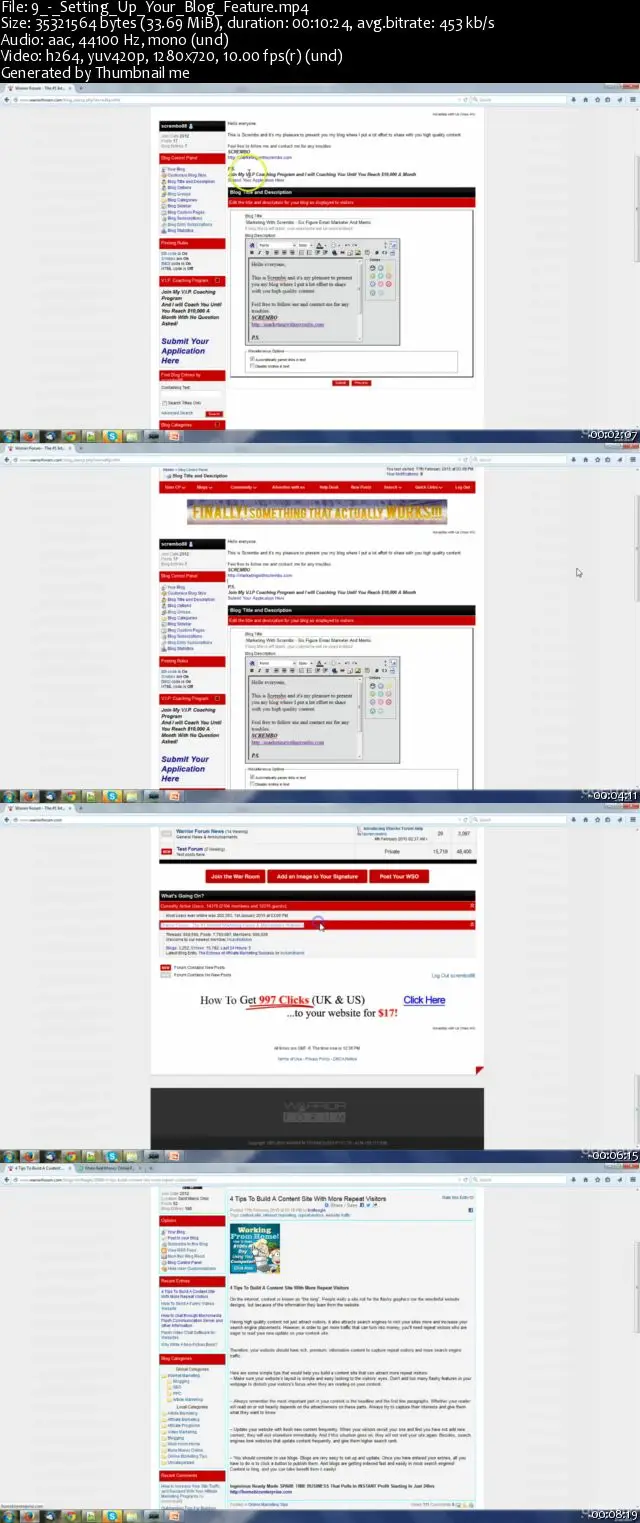 Advertising: 5000 Visitors/month from Warrior Forum Method