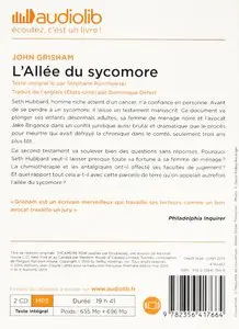 John Grisham, "L'Allée du sycomore", Livre audio - 2 CD MP3