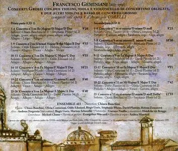 Chiara Banchini, Ensemble 415 - Francesco Geminiani: 12 Concerti Grossi (2004)