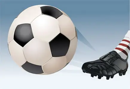 Vector material playing football