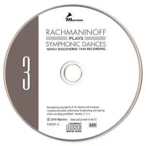 Sergei Rachmaninoff - Rachmaninoff Plays Symphonic Dances: Newly Discovered 1940 Recording (2018) {3CD Set Marston 53022-2}