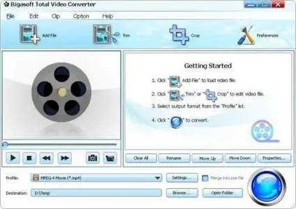 Bigasoft Total Video Converter 3.5.0.4265