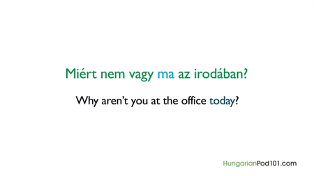 Learn Hungarian in Three Minutes