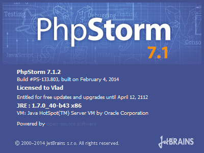 JetBrains PhpStorm 7.1.2 Build 133.803