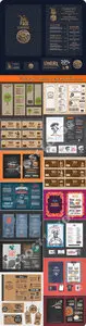 Menu for restaurant cafe templates vector