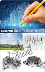 Architectural project - Stock Photo