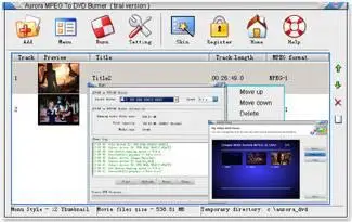 Aurora MPEG To DVD Burner ver. 4.9.17
