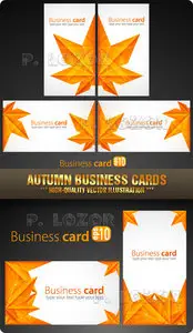 Stock Vector - Autumn Business Cards