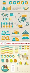 Vectors - Bright Infographics Elements 32