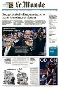 Le Monde et Supplément du Jeudi 1 Octobre 2015