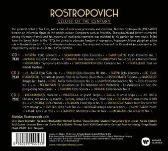 Mstislav Rostropovich: Cellist Of The Century (3CDs, 2017)