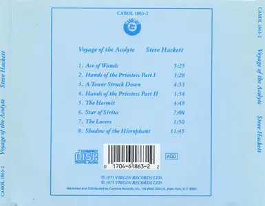 Steve Hackett - Voyage Of The Acolyte (1975) [1991, Caroline Records, CAROL 1863-2]