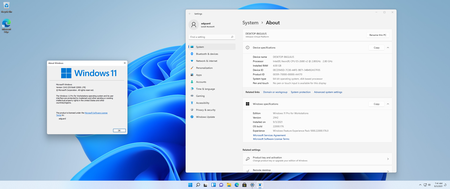 Windows 11 Beta, version 21H2 build 22000.176