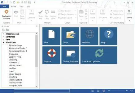 Vocabulary Worksheet Factory Professional / Enterprise. 6.0.5.3