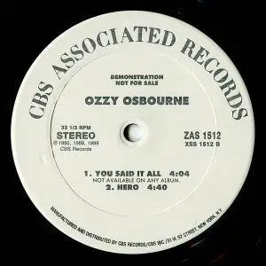 Ozzy Osbourne - Hero (1989, 12' Promo EP) (24/96 Vinyl Rip)