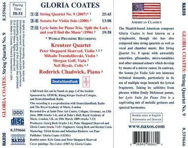 Kreutzer Quartet - Gloria Coates: String Quartet No.9; Sonata for Violin Solo; Lyric Suite for Piano Trio (2010)