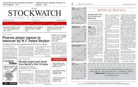 Stockwatch - Canada Daily – June 20, 2017