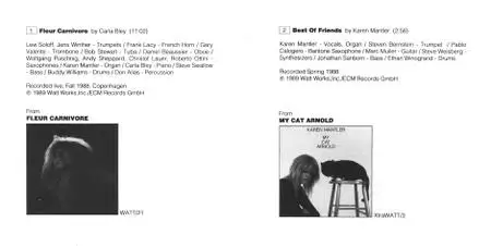 Carla Bley & Michael Mantler - The Watt Works Family Album (1989) {ECM Records WATT/22 rec 1973-1989}