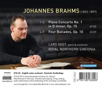 Lars Vogt, Royal Northern Sinfonia - Brahms: Piano Concerto No.1; Four Ballades (2019)