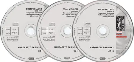 Egon Wellesz - Margarete Babinsky - Das Klavierwerk / The Piano Works [Capriccio 67181] {2006, 3CD}