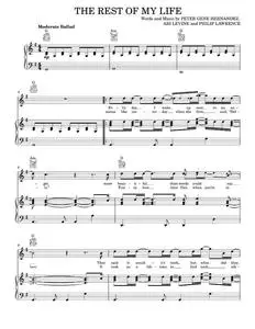 The Rest Of My Life - Bruno Mars, Mark Ronson (Piano-Vocal-Guitar)