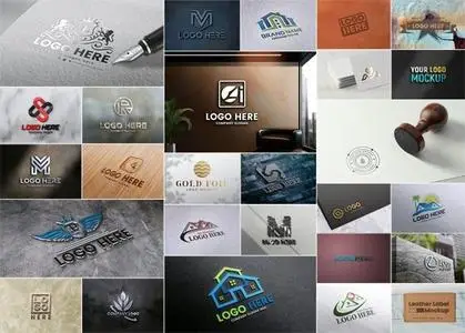 25+ Awesome 3D Editable Logo Mockups Templates