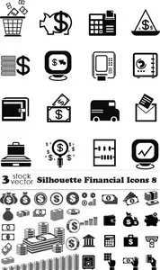 Vectors - Silhouette Financial Icons 8